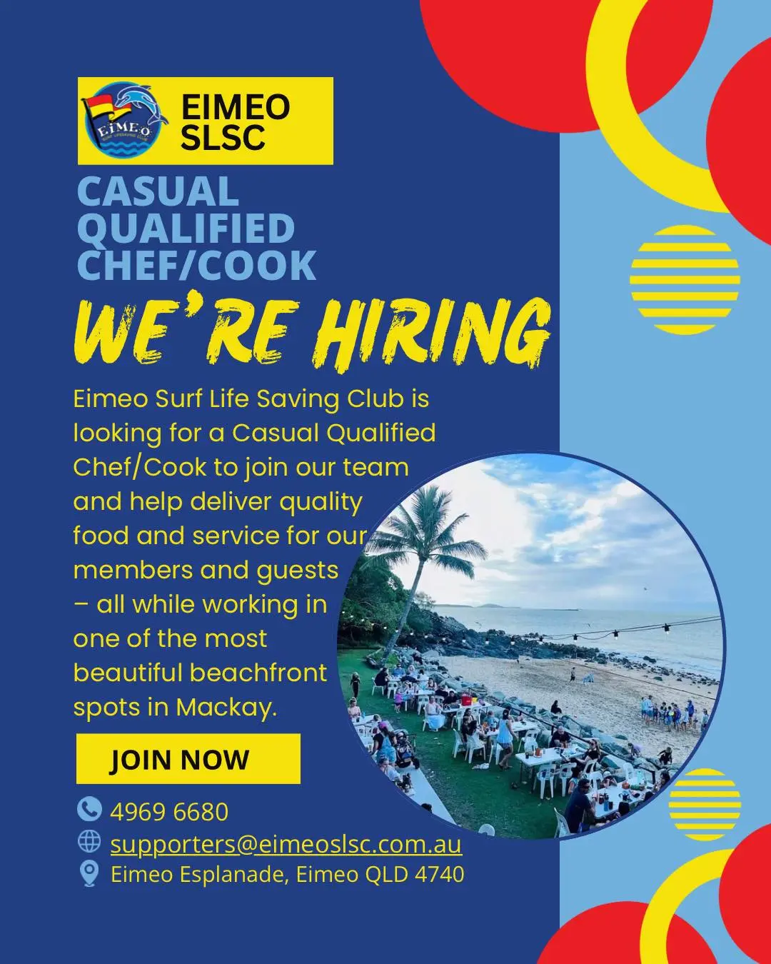 Hiring a cook!